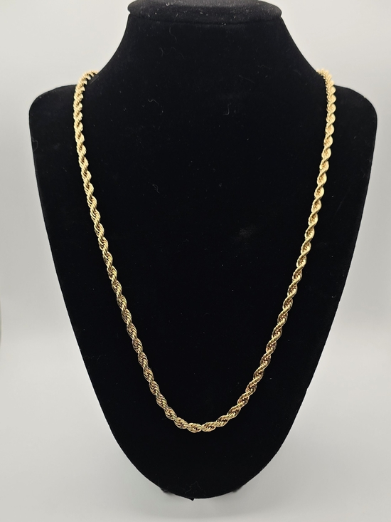Jewelry - Elegant Vintage 24" Gold Rope Chain Necklace for Men Or Women